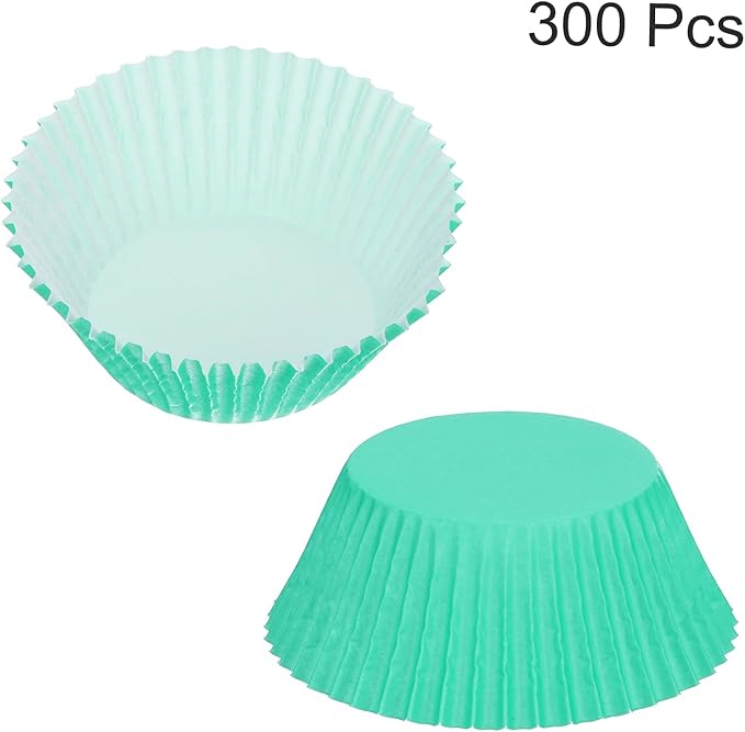 uxcell 300 Pcs Cupcake Liners, Muffins Paper Baking Cups Wrappers Standard Greaseproof for Baking