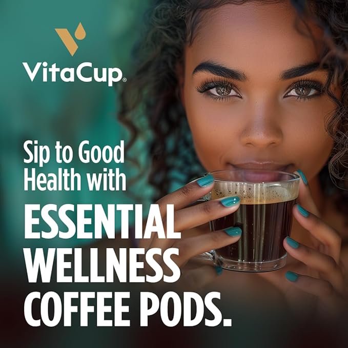 VitaCup Immunity Coffee Pods, Wellness Boost with Antioxidants, Echinacea, Probiotics, Vitamin C &