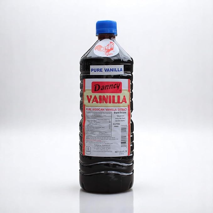 Danncy Vanilla Dark 33.8 fl oz (1 L) ??Authentic Mexican Vanilla Flavor for Baking and Desserts