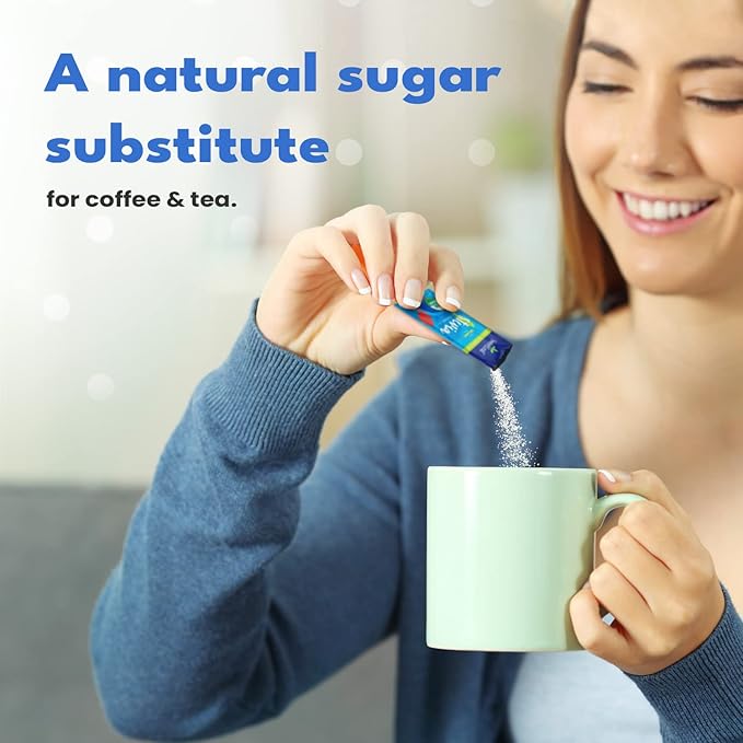 SweetLeaf Organic Stevia Packets - Zero Calorie Stevia Powder, No Bitter Aftertaste, Sugar