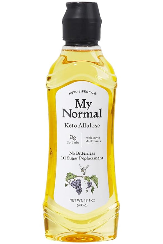 My Normal Keto Allulose 17.10 oz - Allulose 99.52%, Monk Fruit, Stevia Blend Thin Syrup, Zero