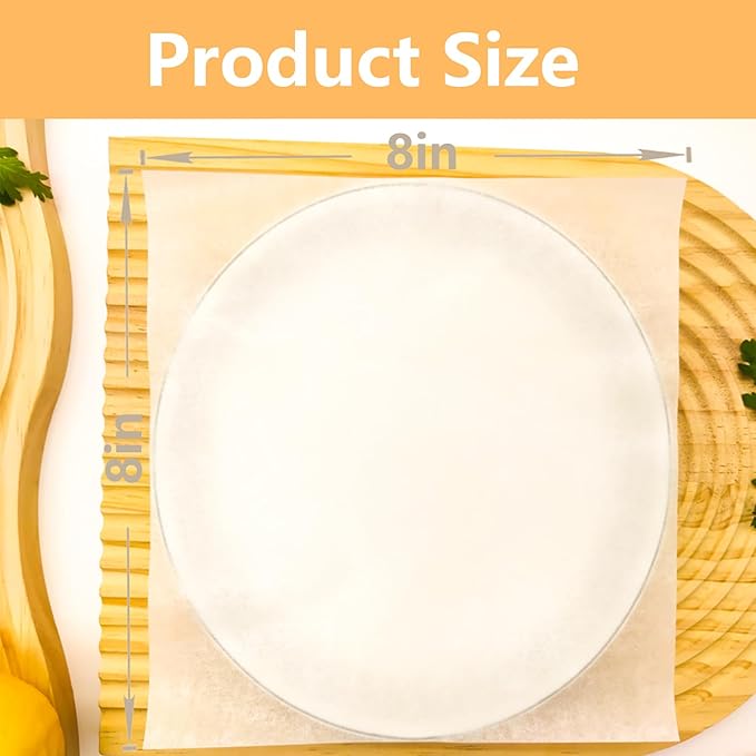 50Pcs 8x8 in Parchment Paper Sheets, White Parchment Paper for Baking, Square Baking Paper Sheets