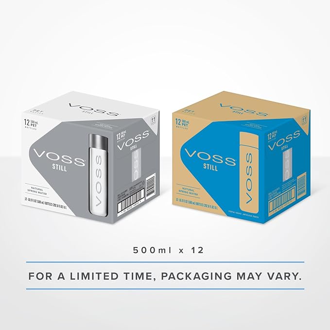 VOSS Premium Still Bottled Natural Water - BPA-Free - High Grade PET - Recyclable Plastic Water