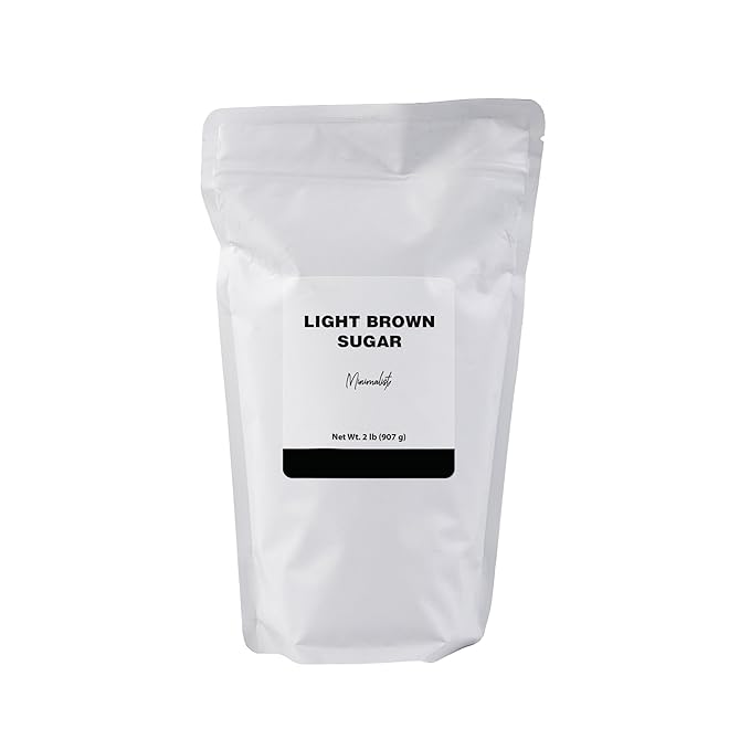Minimalist Light Brown Sugar, Ideal for Baking and Sweetening, Packaged in a Resealable Bag (2