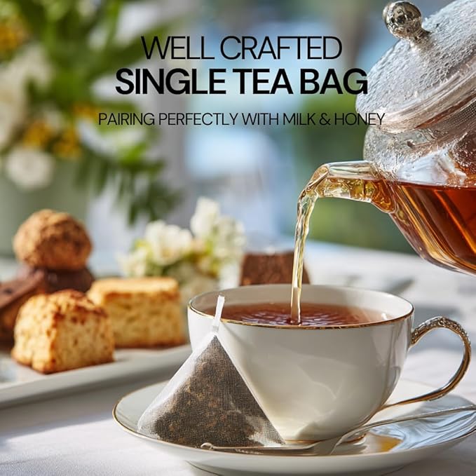 BLOSSOM RITUAL Newyork Breakfast – Strong & Smooth Black Tea with Caffeine – 20 Natural Based