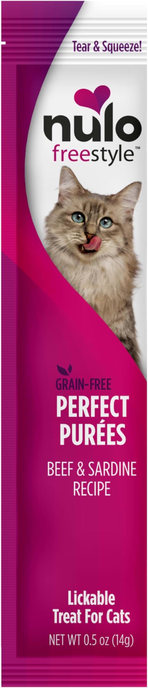 Nulo Freestyle Grain-Free Perfect Purees Premium Wet Cat Treats, Squeezable Meal Topper for