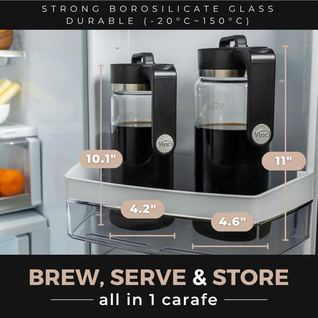 VINCI Express Electric Cold Brew Coffee Maker, 10-Minute Fast Brewer (47oz)