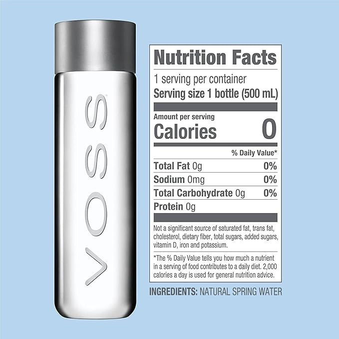 VOSS Premium Still Bottled Natural Water - BPA-Free - High Grade PET - Recyclable Plastic Water