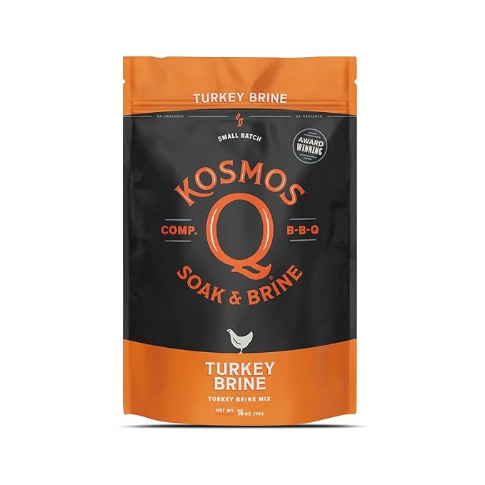 Kosmos Q Turkey Brine Soak, Brown Sugar & Worcestershire Spice Mix for Whole, Smoked, Oven Roasted