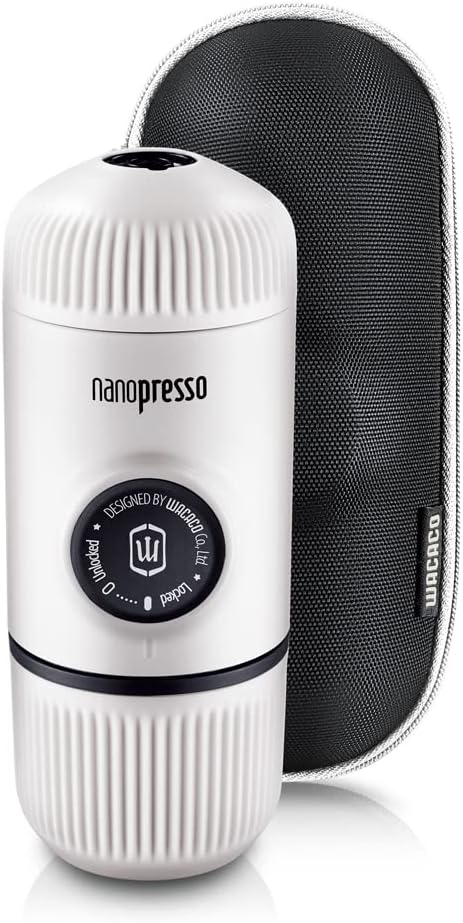 WACACO Nanopresso Portable Espresso Maker Bundled with Protective Case, Upgrade Version, Mini