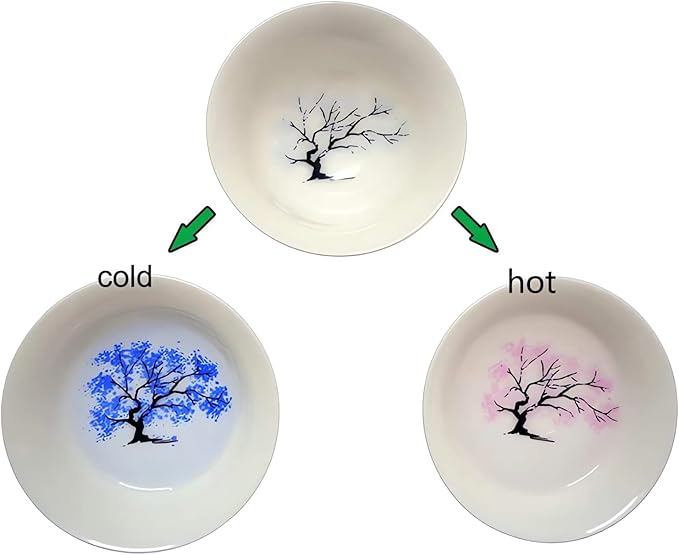 Magic Sakura Cherry Blossom Sake Cup - 2023 New Ceramic Sake Cold/Hot Temperature Color Changing