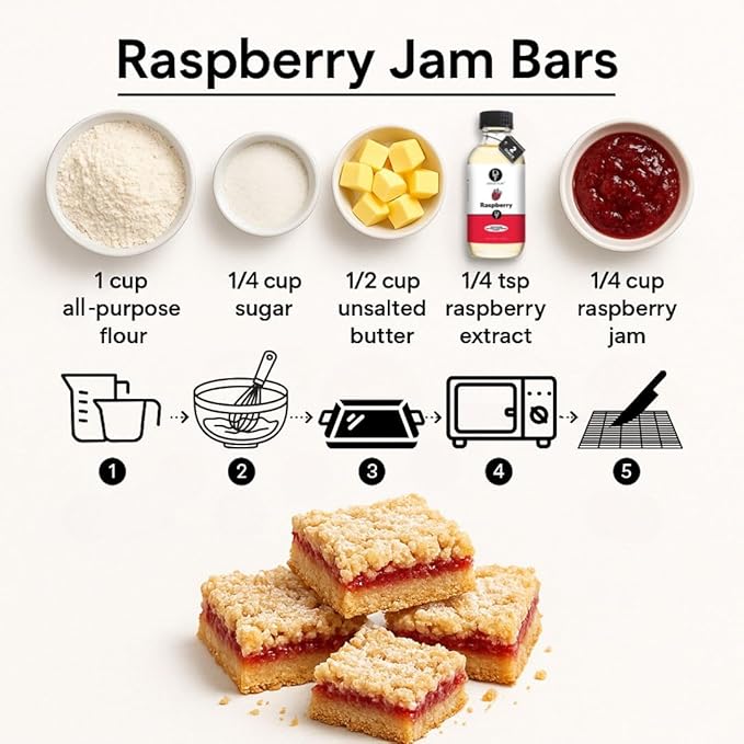 Dolce Flav Natural Raspberry Extract 2 oz ??Kosher, Sugar-Free, Concentrated Tart Raspberry
