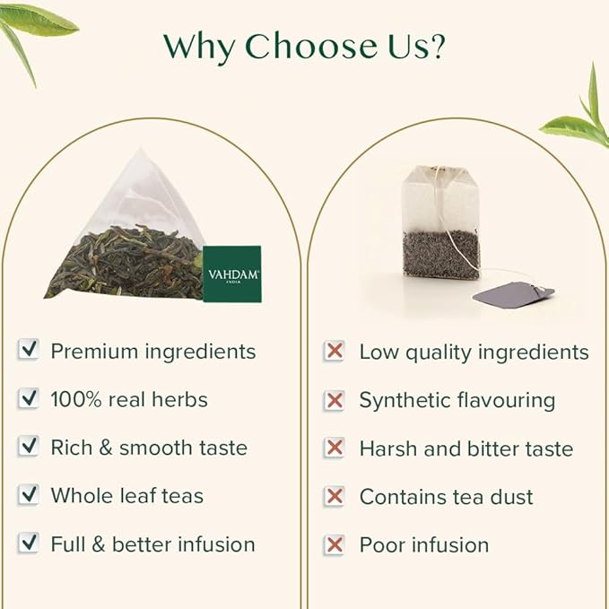 VAHDAM, Exotic Darjeeling First Flush Tea Leaves (100 Black Tea Bags) High Caffeine, Non GMO