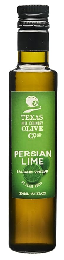 Persian Lime Balsamic Vinegar - Gourmet Barrel Aged Infused Balsamic Vinegar - Great for Dressing