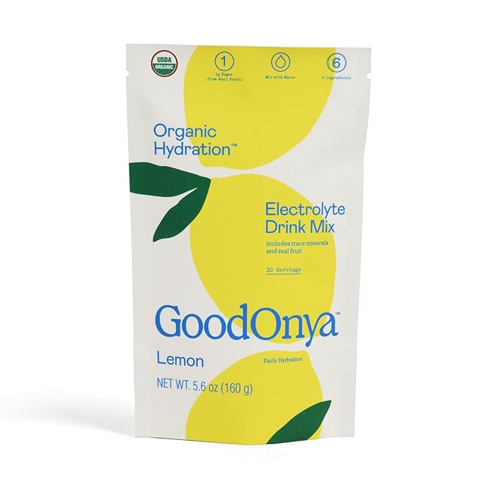 Organic Hydration Electrolyte Drink Mix, Certified Organic Hydration Powder, Non-GMO, Biochecked