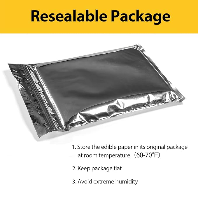 CRANBOLY 25 pcs Edible Paper 11.7" x 8.3" A4 Frosting Sheets Icing Sheets Edible Paper for Cakes
