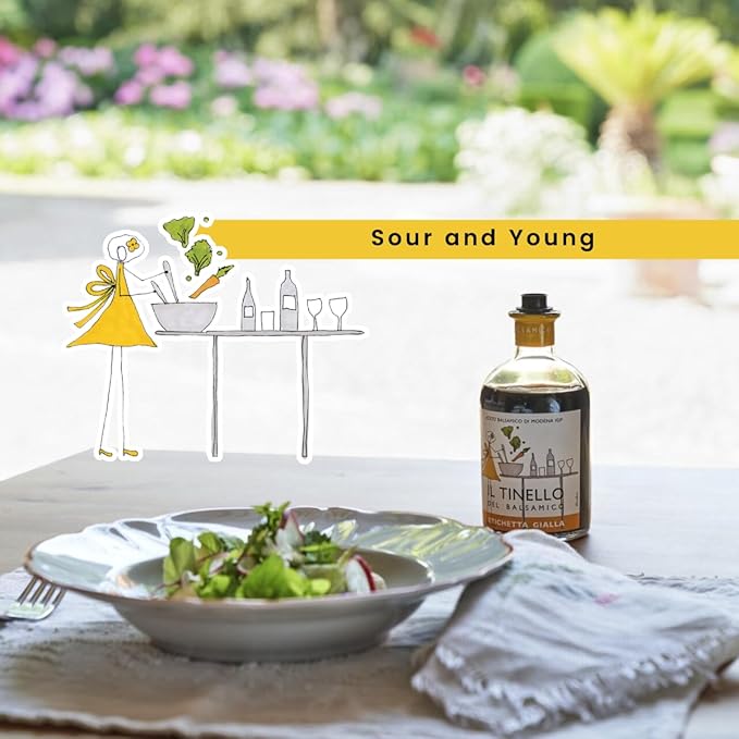 IL TINELLO Balsamic Vinegar of Modena IGP, Yellow Label, 250ml (8.5 fl oz) ??Aceto Balsamico di