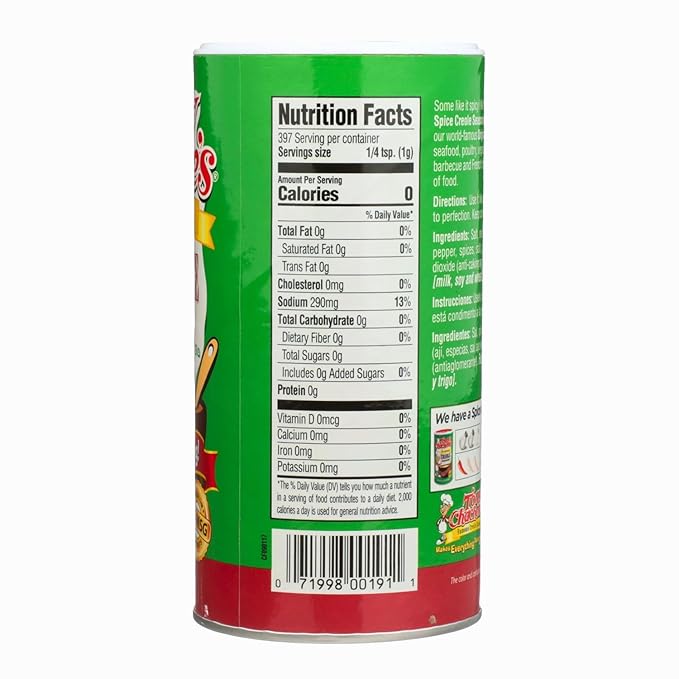 Tony Chachere's Creole and Cajun Seasoning Canisters (2 Pack + Packet) (2 Pack, More Spice with No