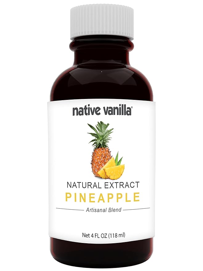 Native Vanilla - Pineapple Flavor - 4 Fl Oz - Pure Flavors and Extracts - Perfect for Cooking