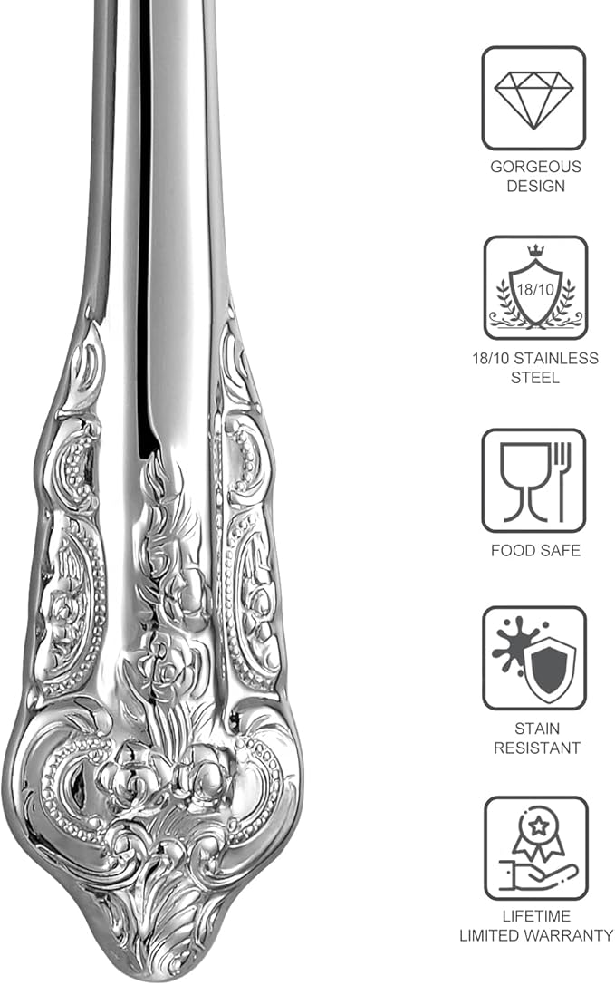 KEAWELL Gorgeous 6.9" Butter Spreader, 18/10 Stainless Steel, Set of 4, Butter Knife