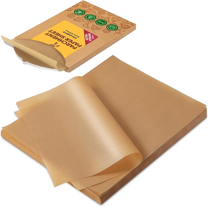 Katbite 200Pcs 9x13 inch Heavy Duty Unbleached Parchment Paper, Parchment Paper Sheets for Baking