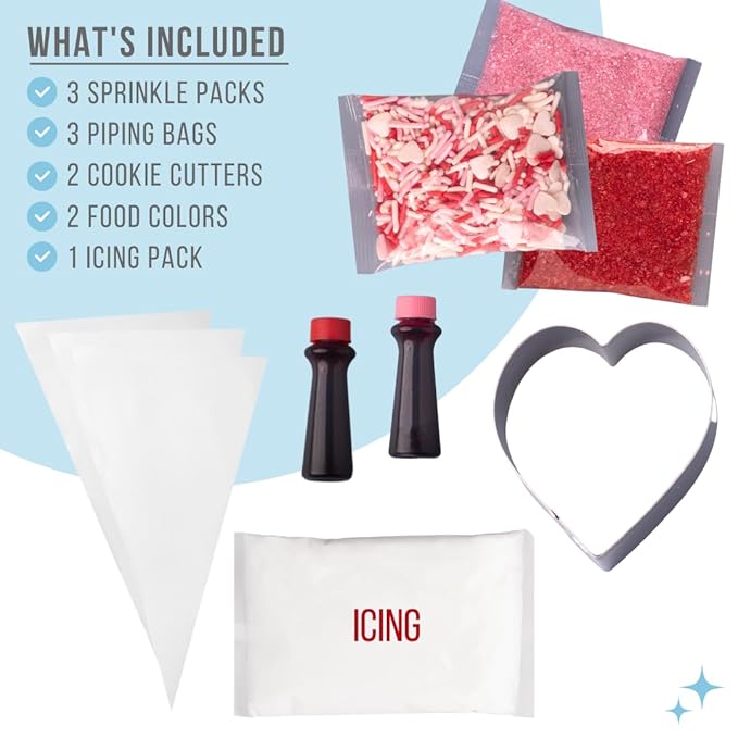Sweets Indeed Frosting Kit plus Sprinkles Frosting Tubes nozzles 11.71 ounces Perfect for baking