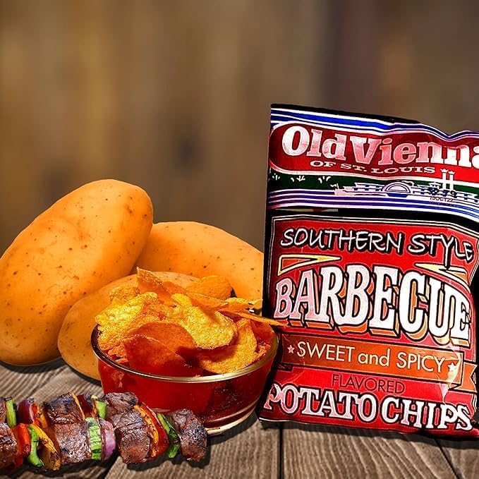 Old Vienna of St. Louis Southern Style Sweet and Spicy BBQ Chips 1oz Bags (12 Pack) Snack Box by