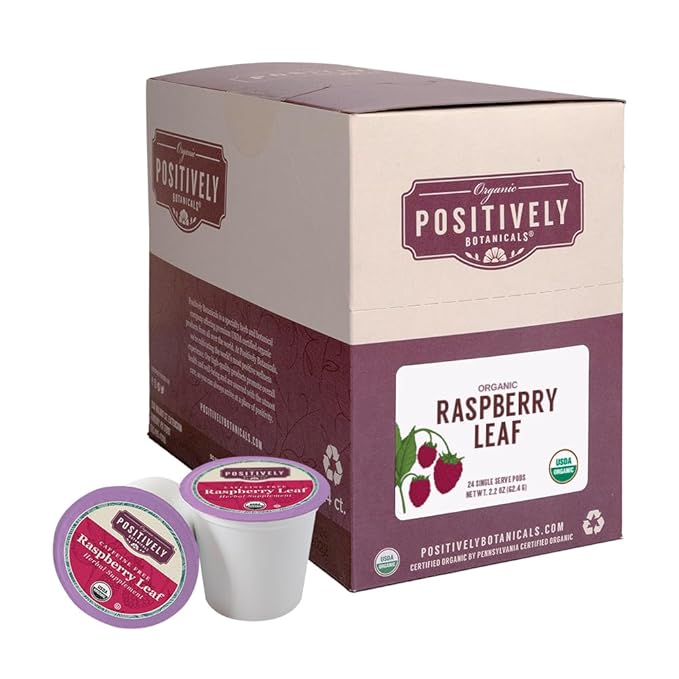 Organic Positively Botanicals Company, Raspberry Leaf, K-Cup Compatible, 24 Pods