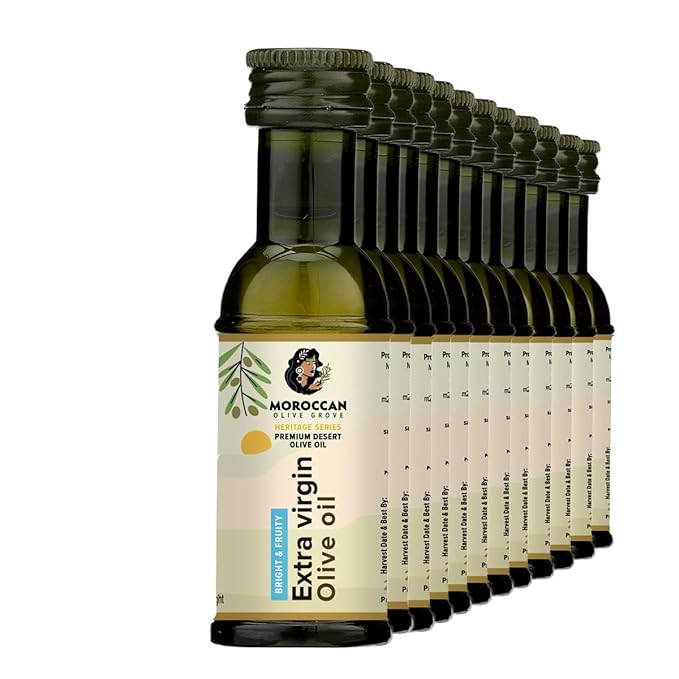 MOROCCAN OLIVE GROVE - Bright & Fruity - Premium Desert Extra Virgin Cold Extracted Olive Oil, 100%