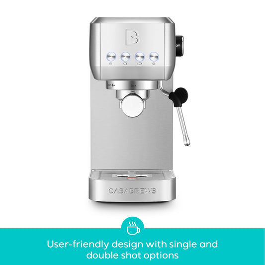 CASABREWS 3700 Essential Stainless Steel Espresso Machine with Steam Wand