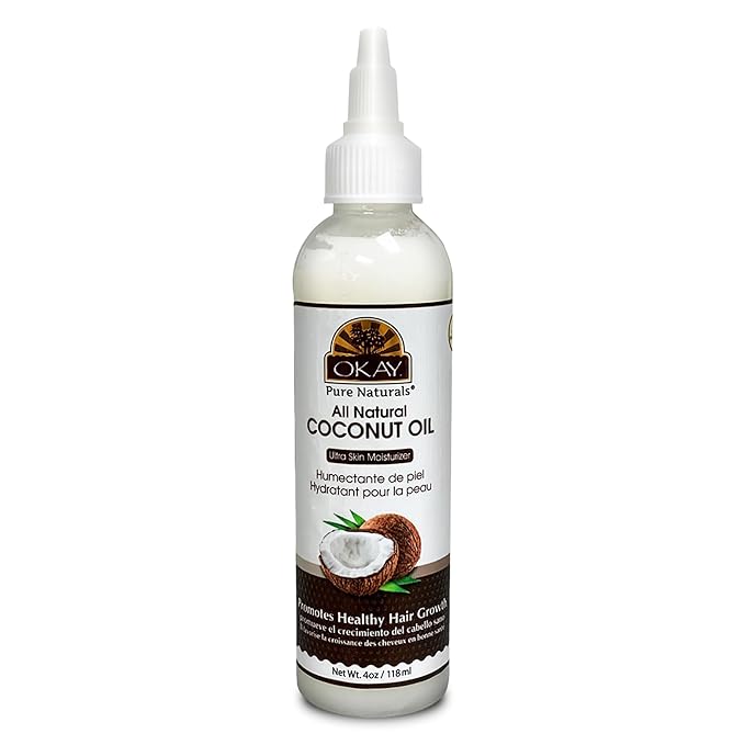 Okay 100% Pure Coconut Oil for Hair & Skin - Coconut Oil for Women & Men, Perfect for Hair & Body