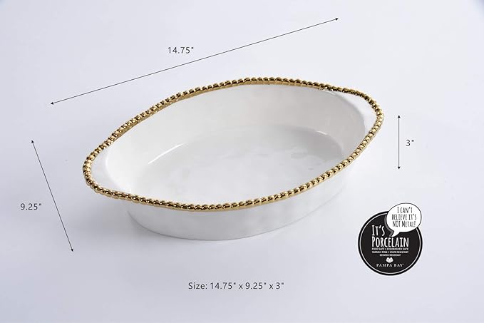 Pampa Bay Titanium Baking Dish (Oval, Golden Salerno)
