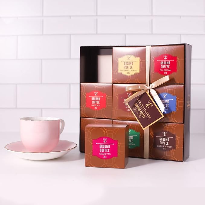 Coffee Gifts - Gourmet Coffee Gift Set |9 Ground Coffee Assortment Gift Set |Coffee Sampler Gift