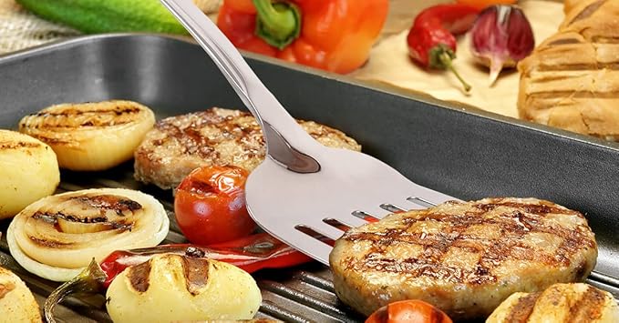 Zulay Kitchen Stainless Steel Metal Spatula ??Lightweight, Strong & Durable Metal Turner ??Easy to