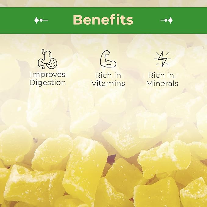 Sincerely Nuts - Dried Pineapple Chunks | Healthy Dehydrated Fruit Snack | Sweet Candied Chewy