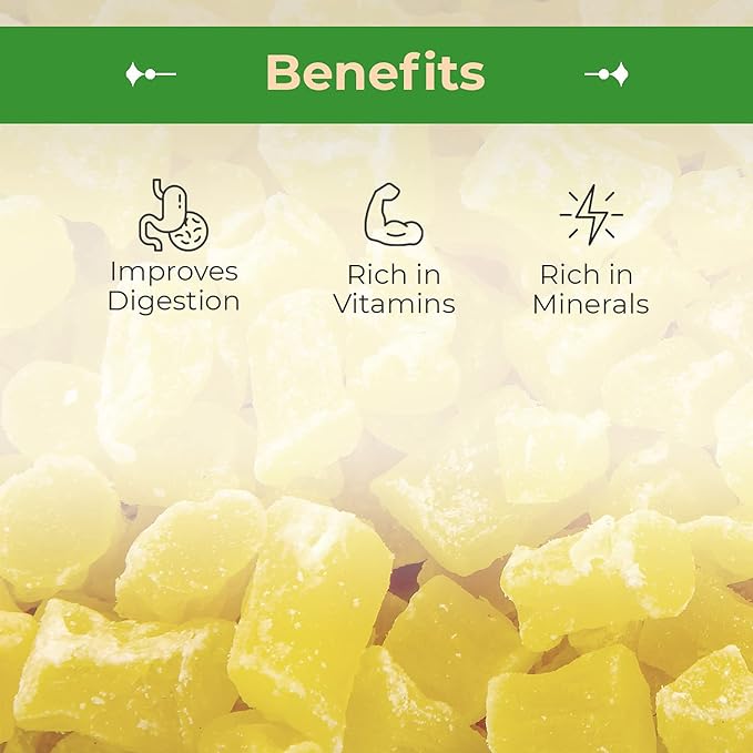 Sincerely Nuts - Dried Pineapple Chunks | Healthy Dehydrated Fruit Snack | Sweet Candied Chewy