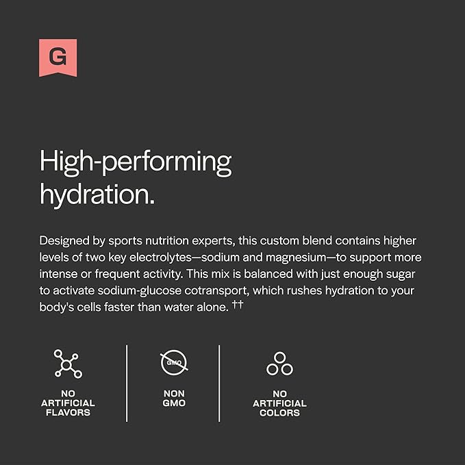 Gainful Hydration Powder Packets, Caffeine Free with Key Electrolytes Magnesium and Sodium, Energy