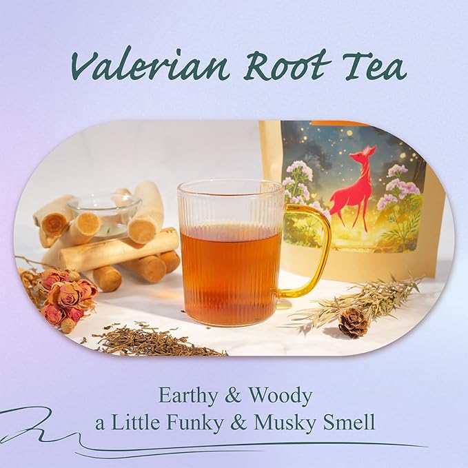 WT WEETEE Valerian Root Tea Loose Leaf 8oz, Made with Pure Cut & Sifted Valerian Root For DIY