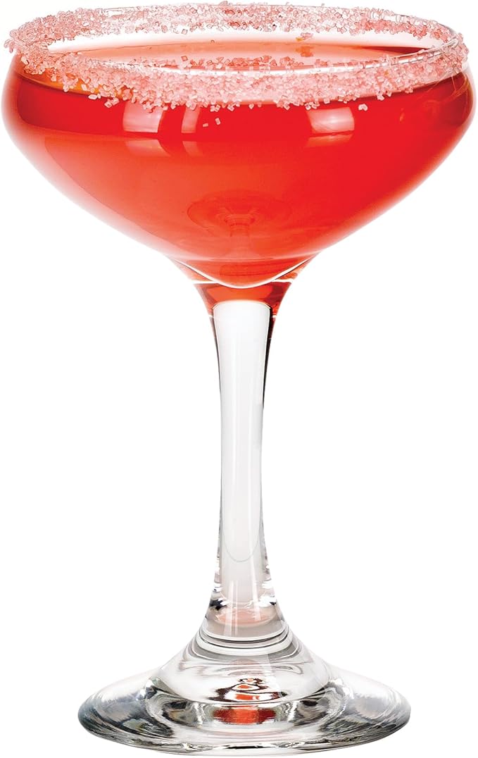 Libbey 3055 Perception Cocktail Coupe Glasses Set of 12, Elegant, Curvaceous Coupe Martini Glasses
