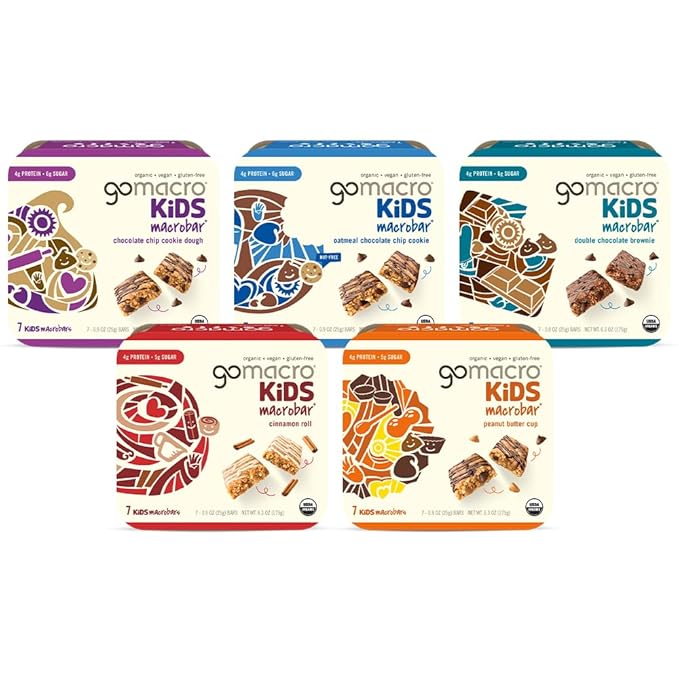 GoMacro Kids MacroBar ??5 Flavor Assortment - (0.90 Ounce Bars, 28 Count)