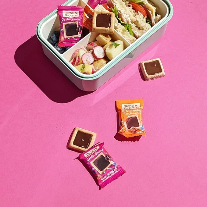 Michel et Augustin Cookies, Individually Wrapped Snacks, 3 Pack, Gourmet Dark Chocolate & Sea Salt