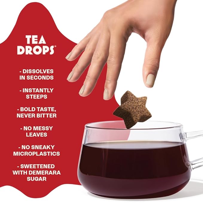 Tea Drops 30 Bulk Pack Organic Spiced Chai Bagless Tea - Loose Leaf, Lightly Sweetened, On-The-Go.