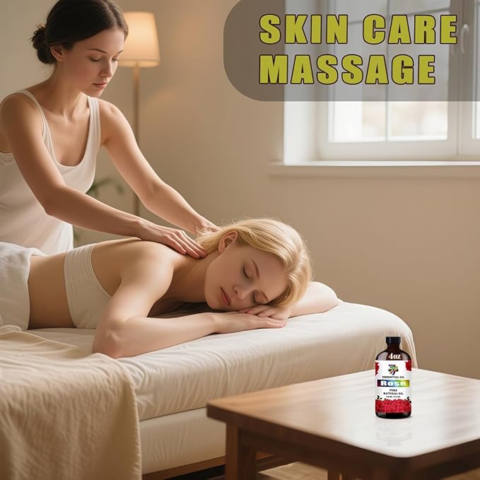 Rose Essential Oil (4 oz/120 ml) ??Rose Oils for Aromatherapy, diffusers, humidifiers, Home