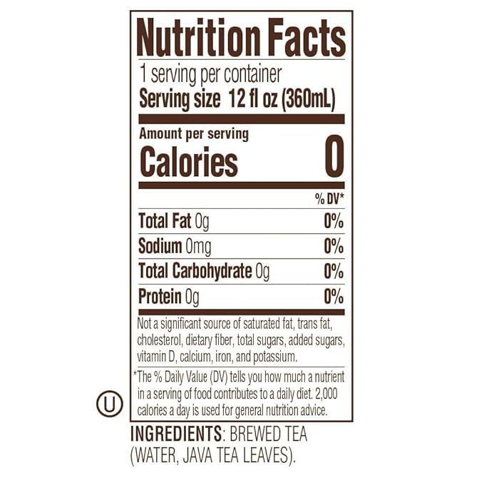 Tejava Original Unsweetened Black Iced Tea, 4 Pack, 12oz Glass Bottles, Non-GMO, Kosher, No Sugar