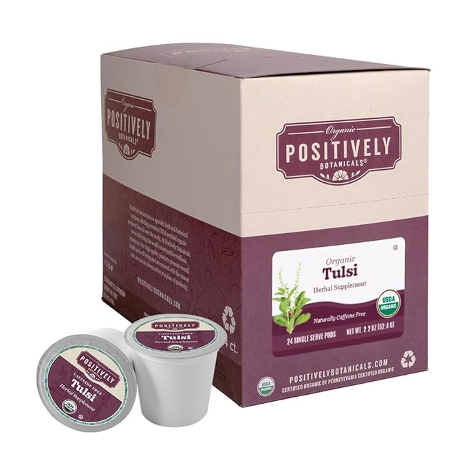 Organic Positively Botanicals Company, Tulsi, K-Cup Compatible, 24 Pods