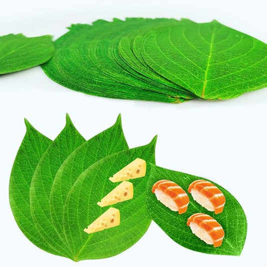 50 Pcs Green Leaf Parchment Paper & Cheese Paper ??50 Large (12") for Charcuterie Boards, Perfect