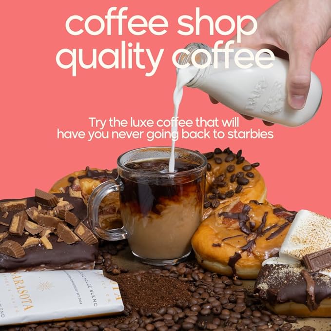 Ground Coffee | Decaf Dark Roast Low Acid Mold Free Pouches | Decaffeinated Bulk Packets | Gourmet