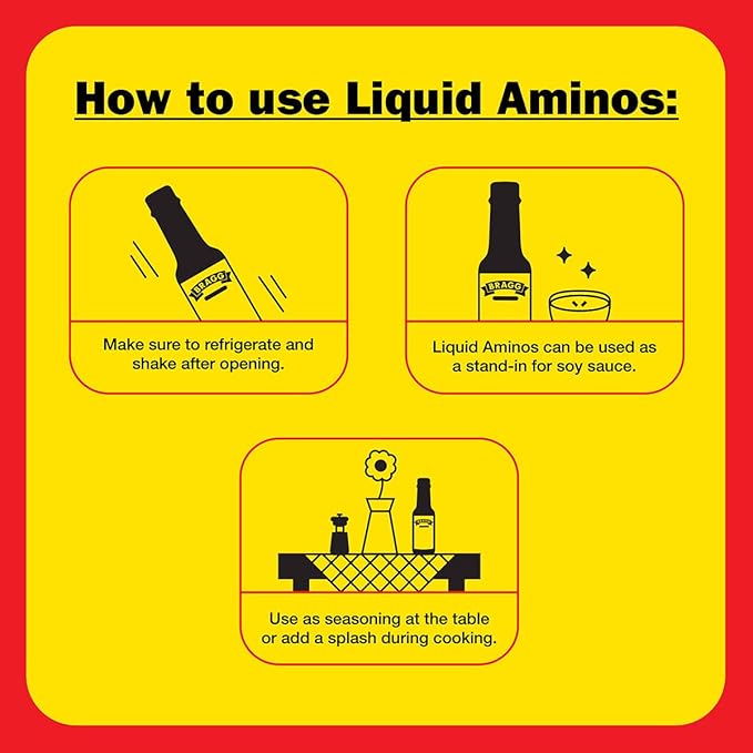 Bragg Liquid Aminos All-Purpose Seasoning - 32 fl oz - Gluten-Free Soy Sauce Substitute - Perfect