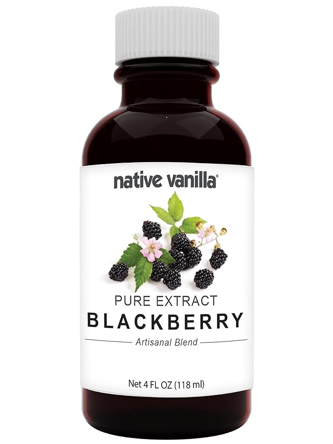 Native Vanilla - Pure Blackberry Extract - 4 Fl Oz - Pure Flavors and Extracts - Perfect for