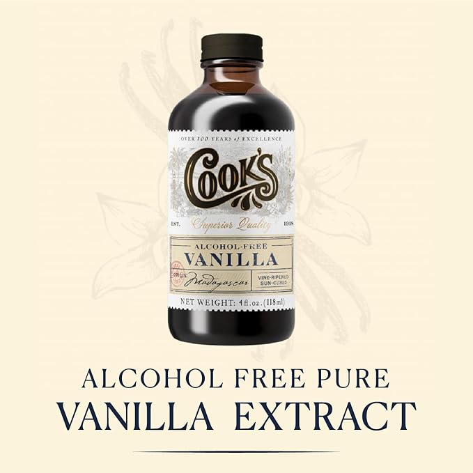 Cook's, Alcohol Free Pure Vanilla Flavoring, for Cooking, Baking, Desserts, Madagascar Vanilla